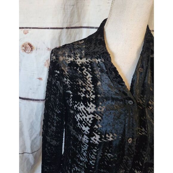 Paige Linara Burnout Velvet Top Size XS NWT - Picture 5 of 7